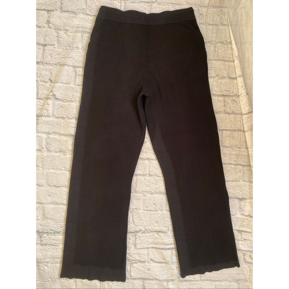 Express women M pull on ribbed sweater pants w/tie drawstring brand new black - Picture 6 of 8